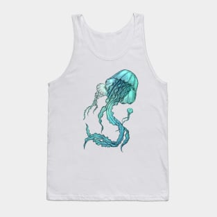 Turquoise Jellyfish Tank Top